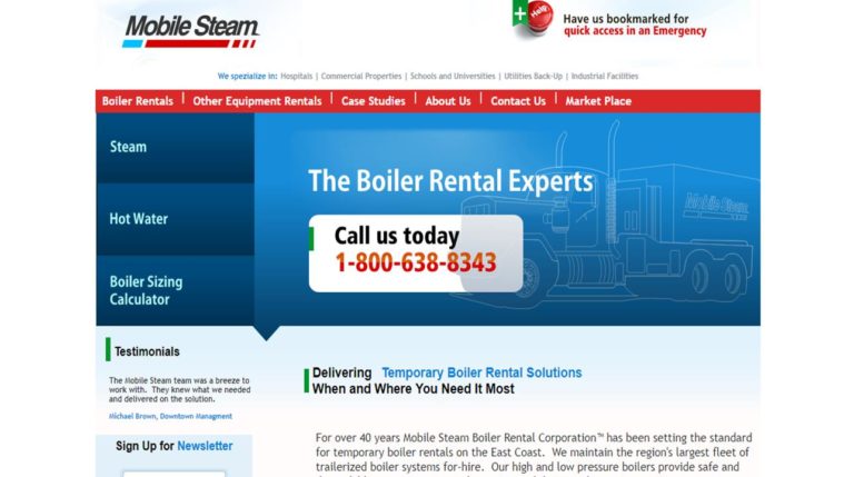 Mobile Steam Boiler Rental Corporation
